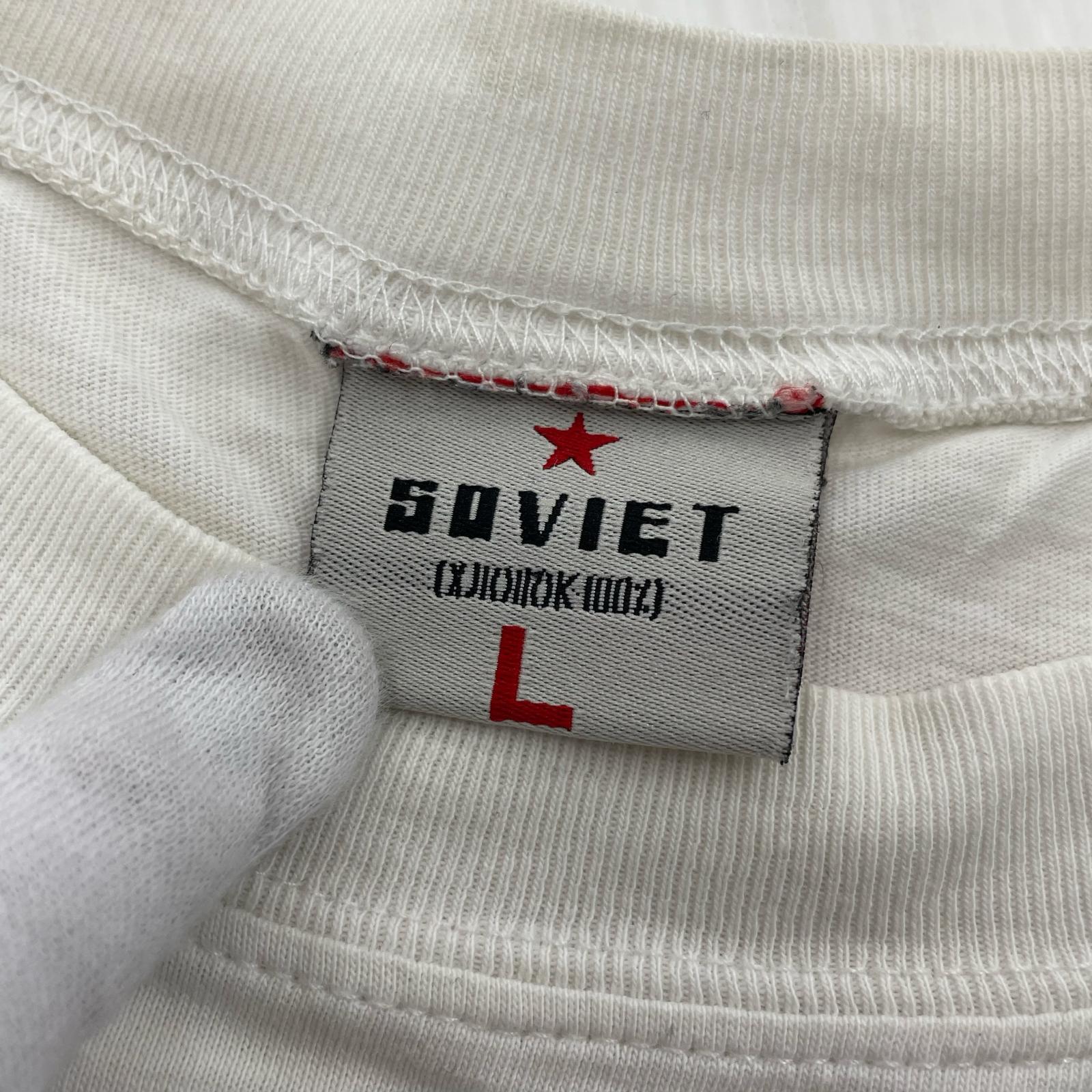 半袖Tシャツ SOVIET グラフィックTEE (L) 白 L ホワイト