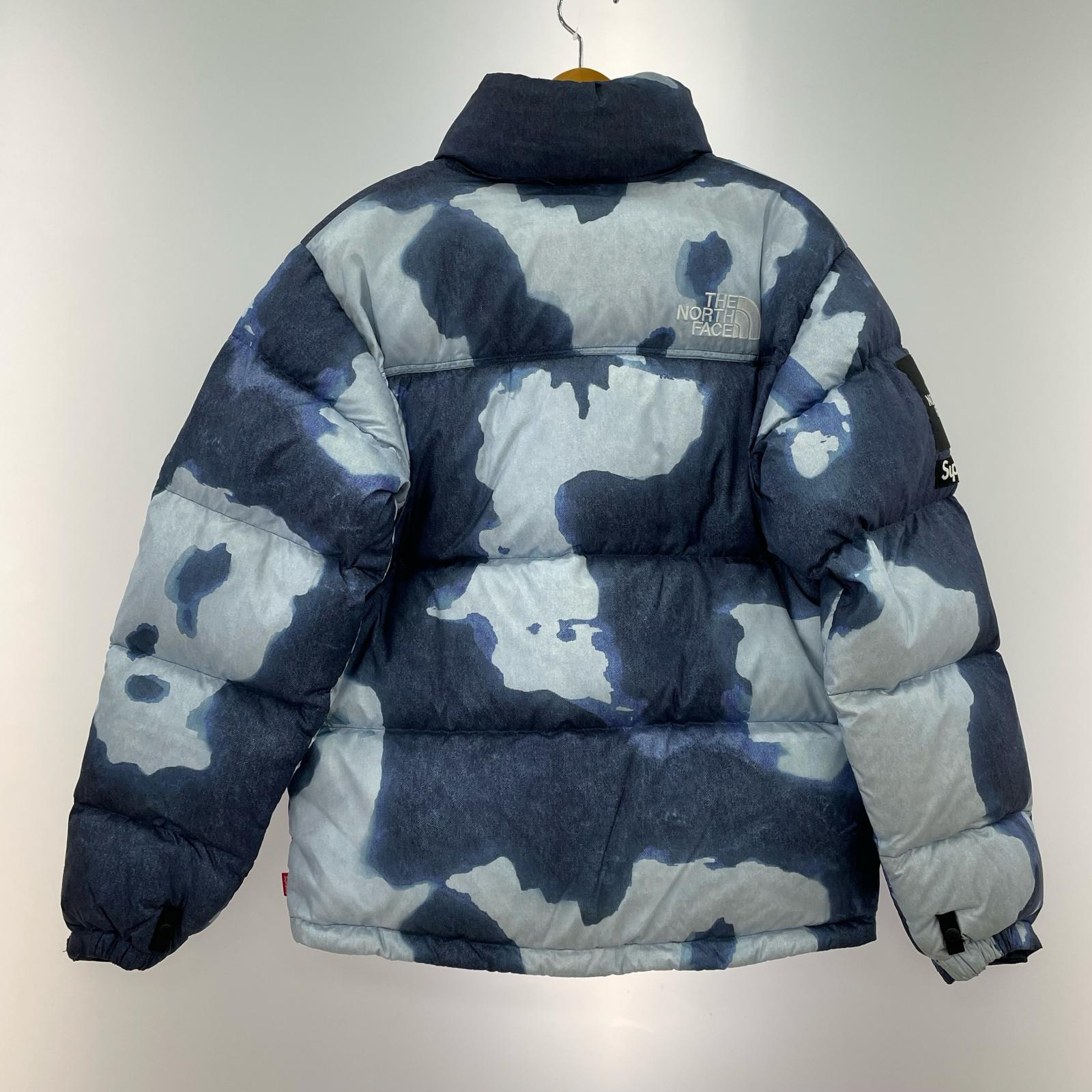 ダウンジャケット THE NORTH FACE BLEACHED DENIM NUPTSE S