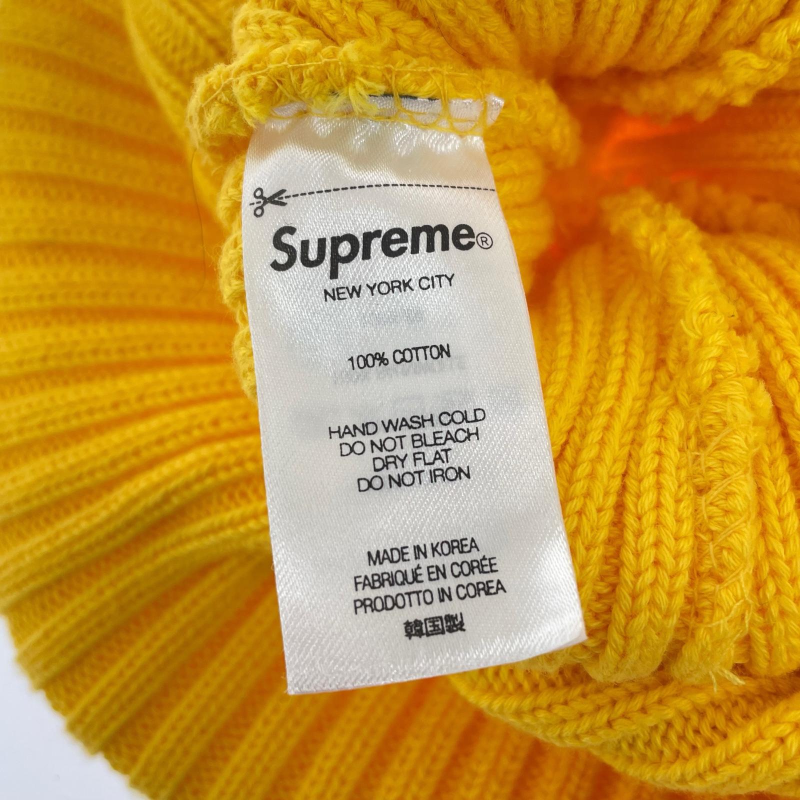 ニットキャップ Supreme ニットキャップ イエロー