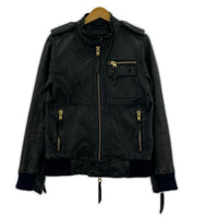 レザージャケット Marks&Spencer Leather Jacket BLK L L ブラック