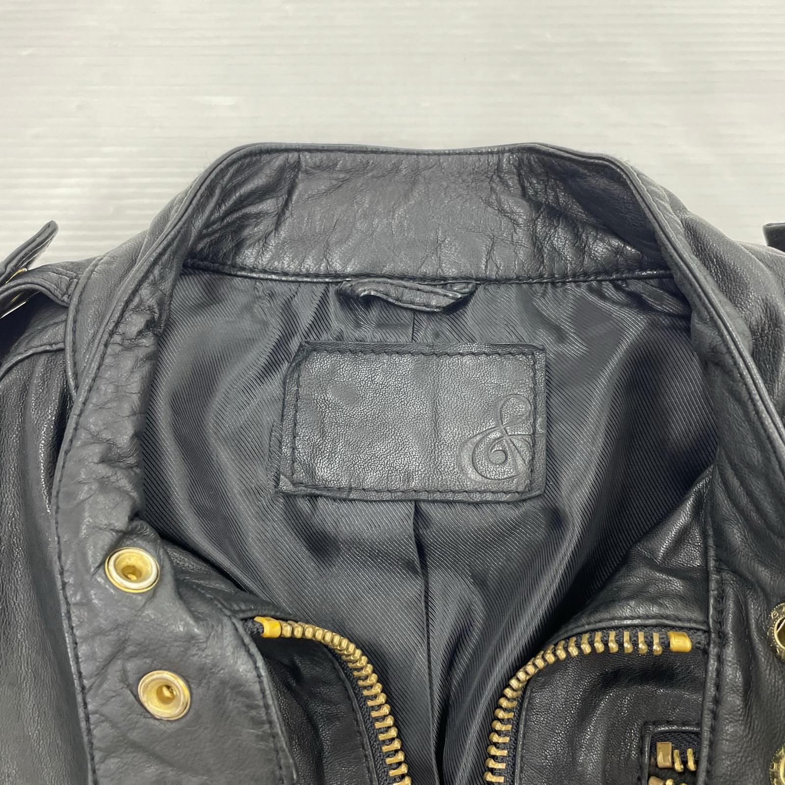 レザージャケット Marks&Spencer Leather Jacket BLK L L ブラック