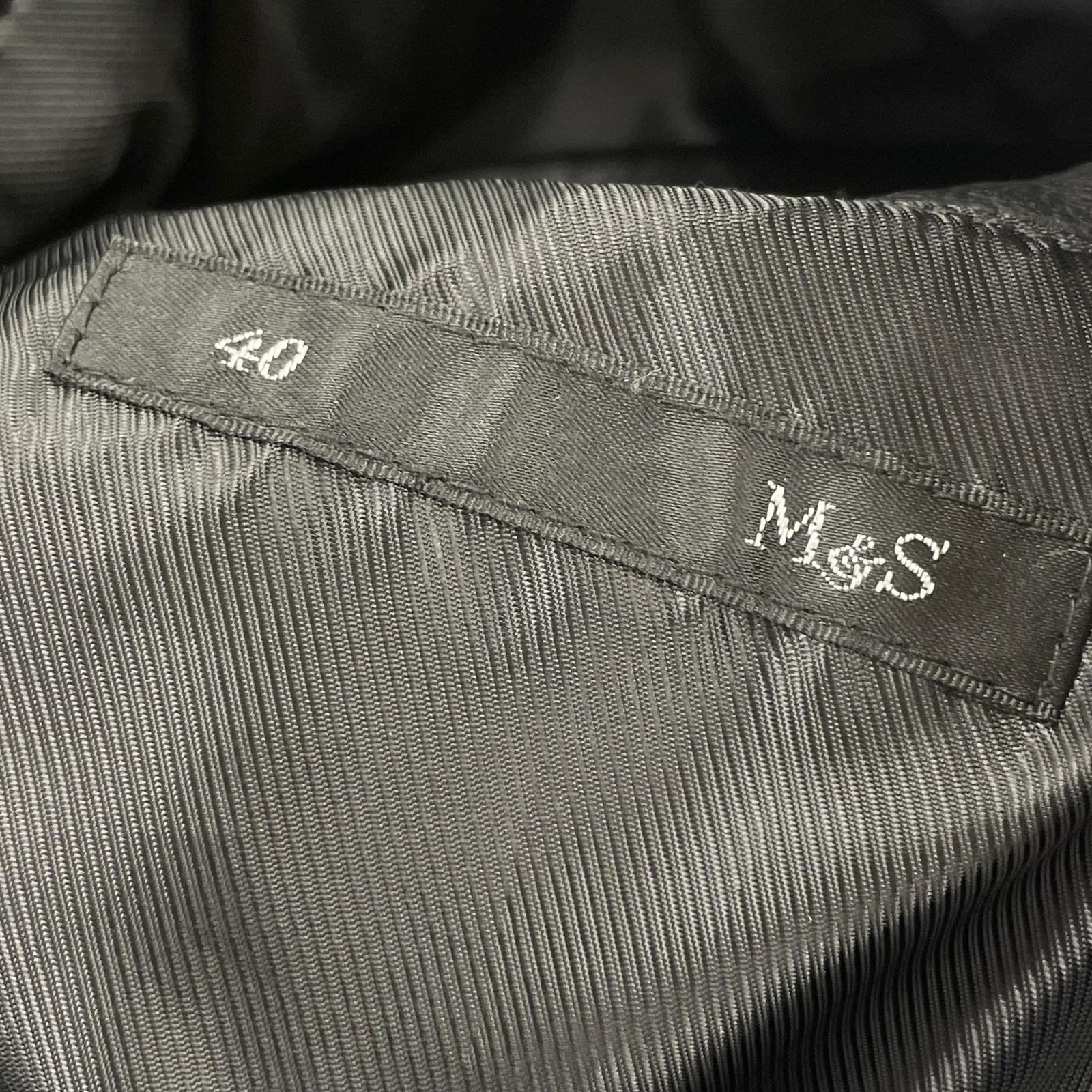 レザージャケット Marks&Spencer Leather Jacket BLK L L ブラック