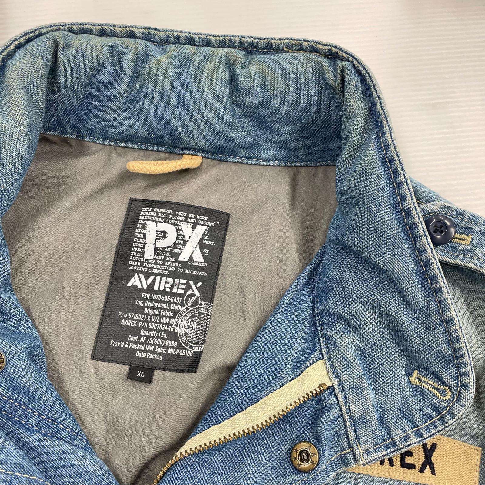 ミリタリージャケット AVIREX M-65 DENIM JACKET XL IND