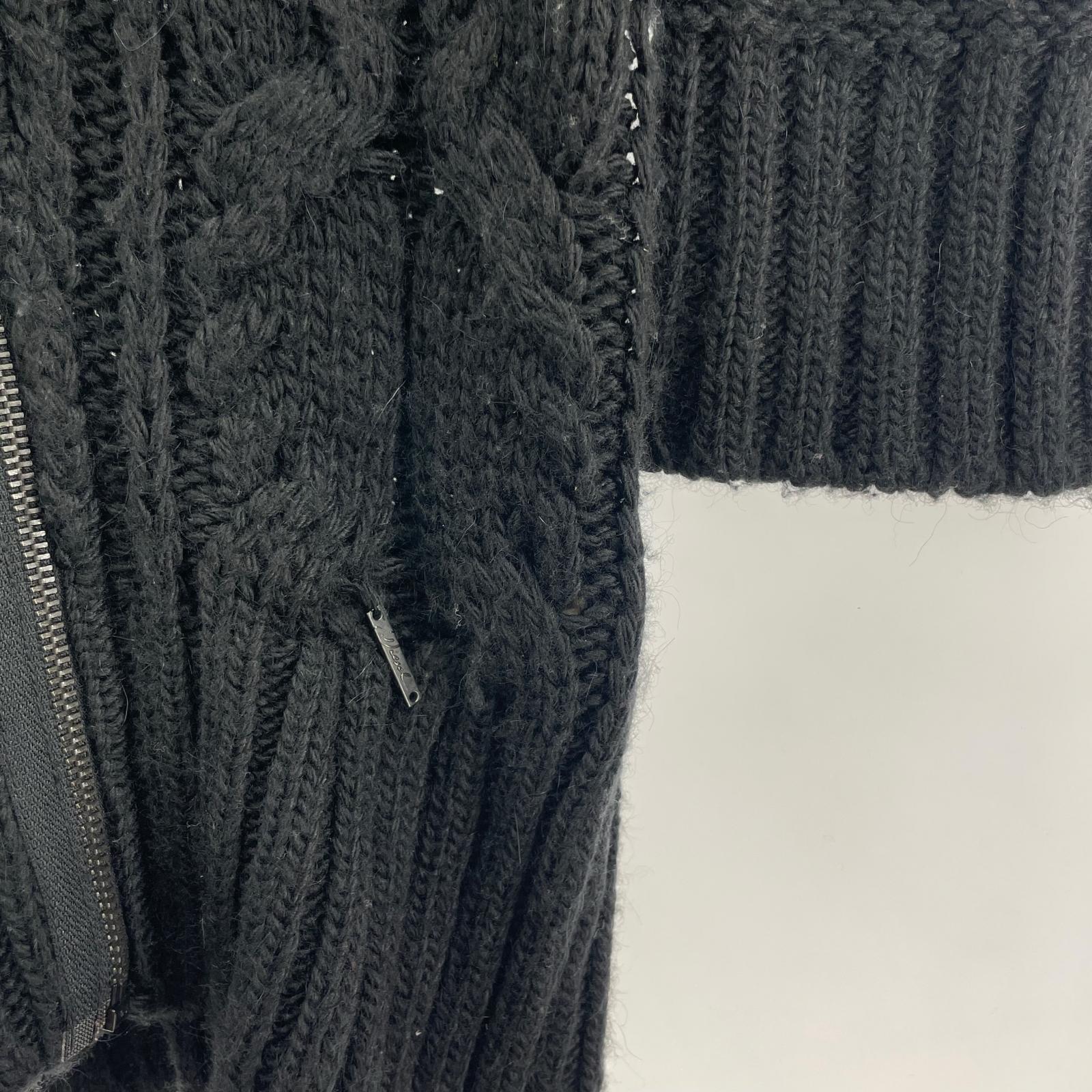 カーディガン ロングニットカーディガン S BLK S ブラック