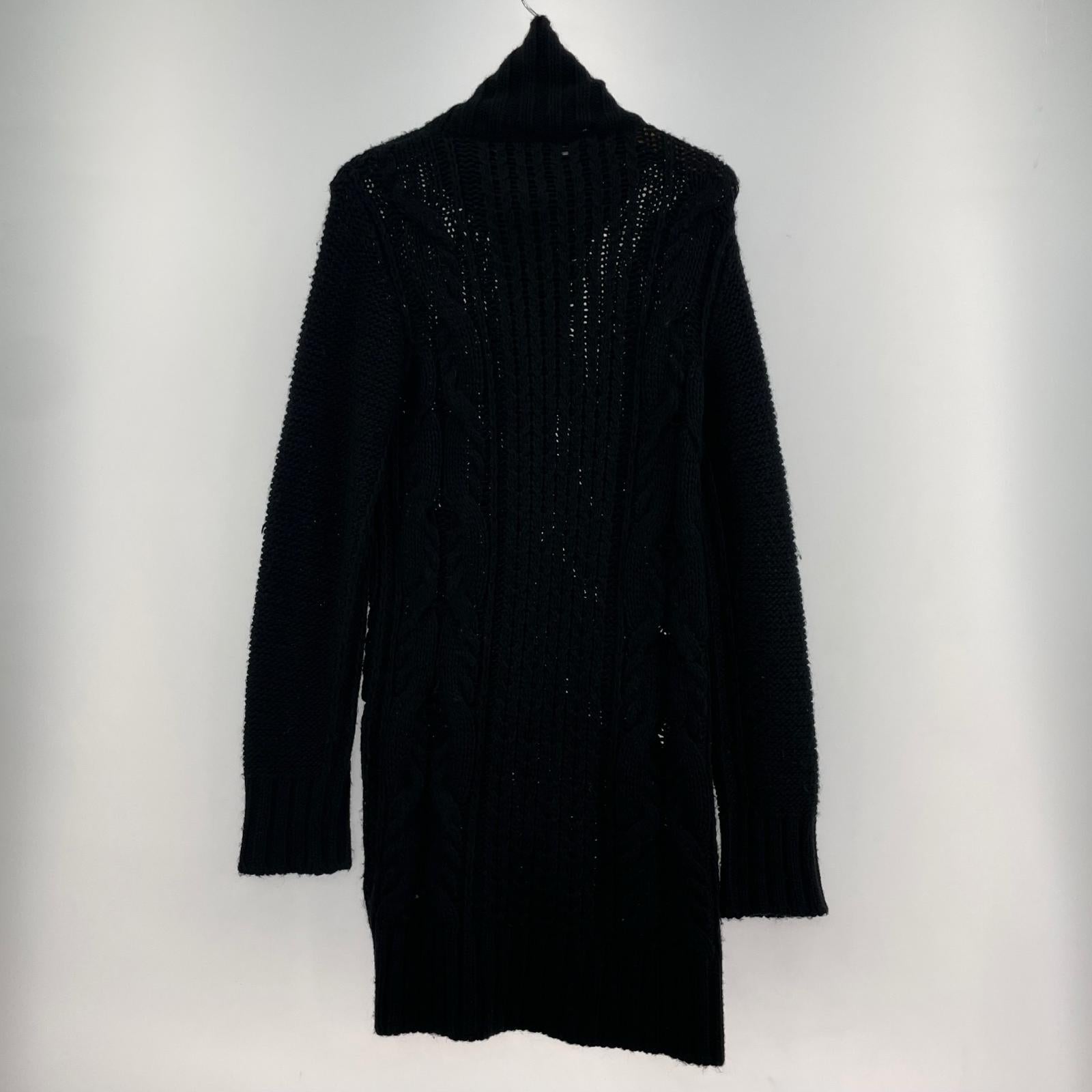 カーディガン ロングニットカーディガン S BLK S ブラック