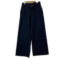 デニムパンツ ×sacai 25SS ワイド バギーデニム ベルト付 ネイビー