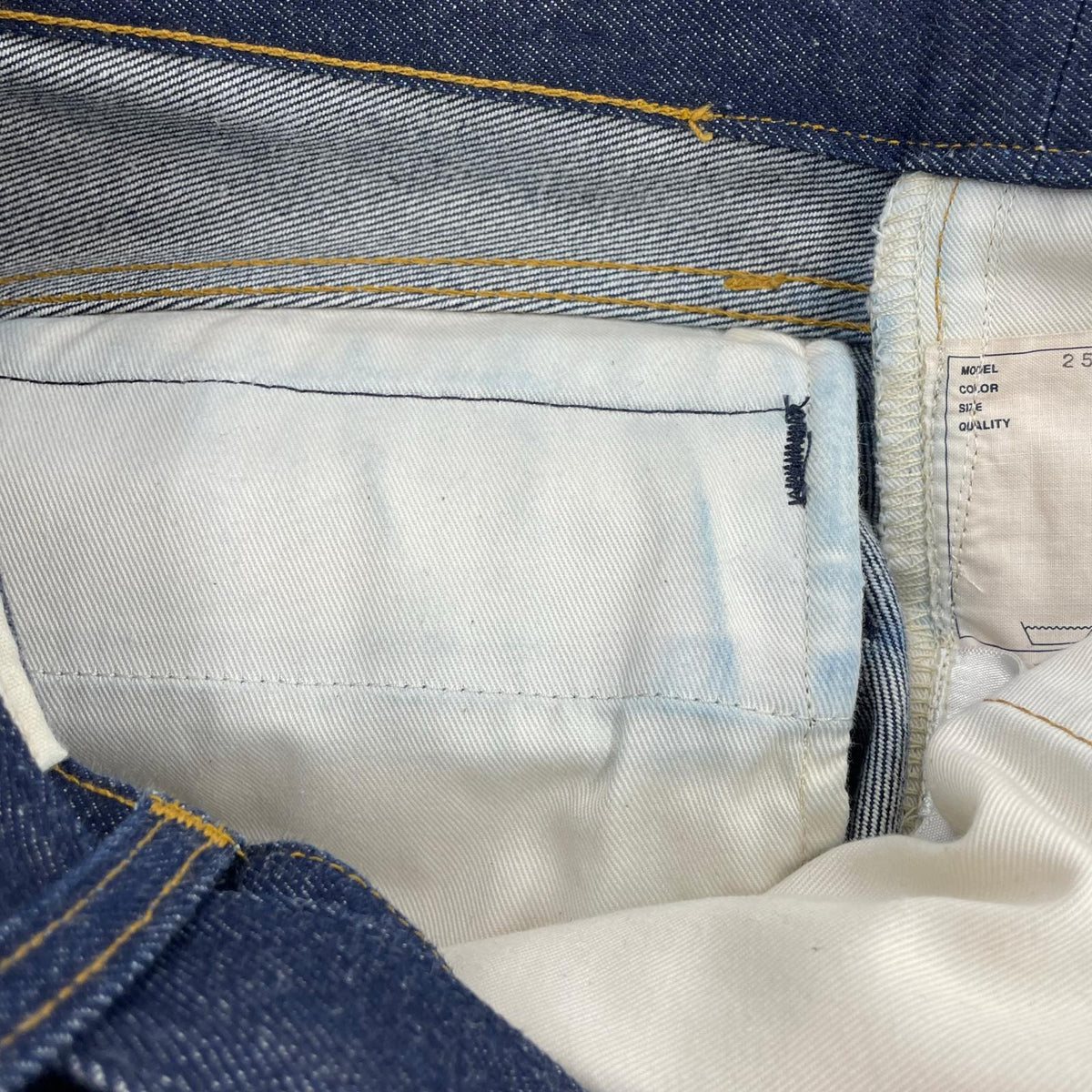 デニムパンツ ×sacai 25SS ワイド バギーデニム ベルト付 ネイビー