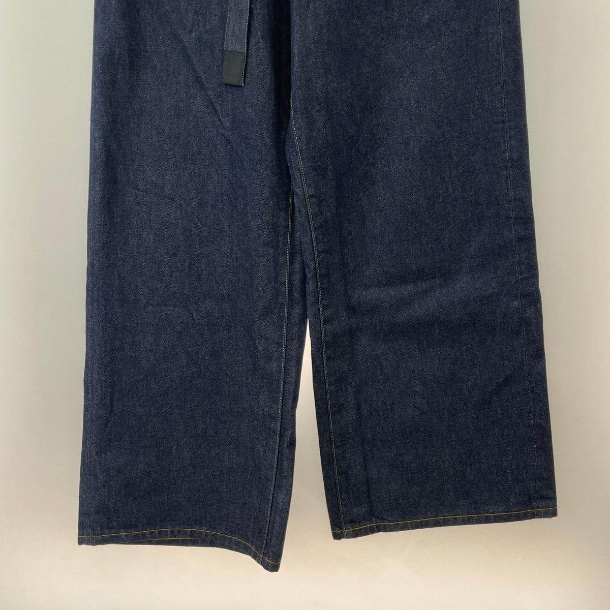 デニムパンツ ×sacai 25SS ワイド バギーデニム ベルト付 ネイビー