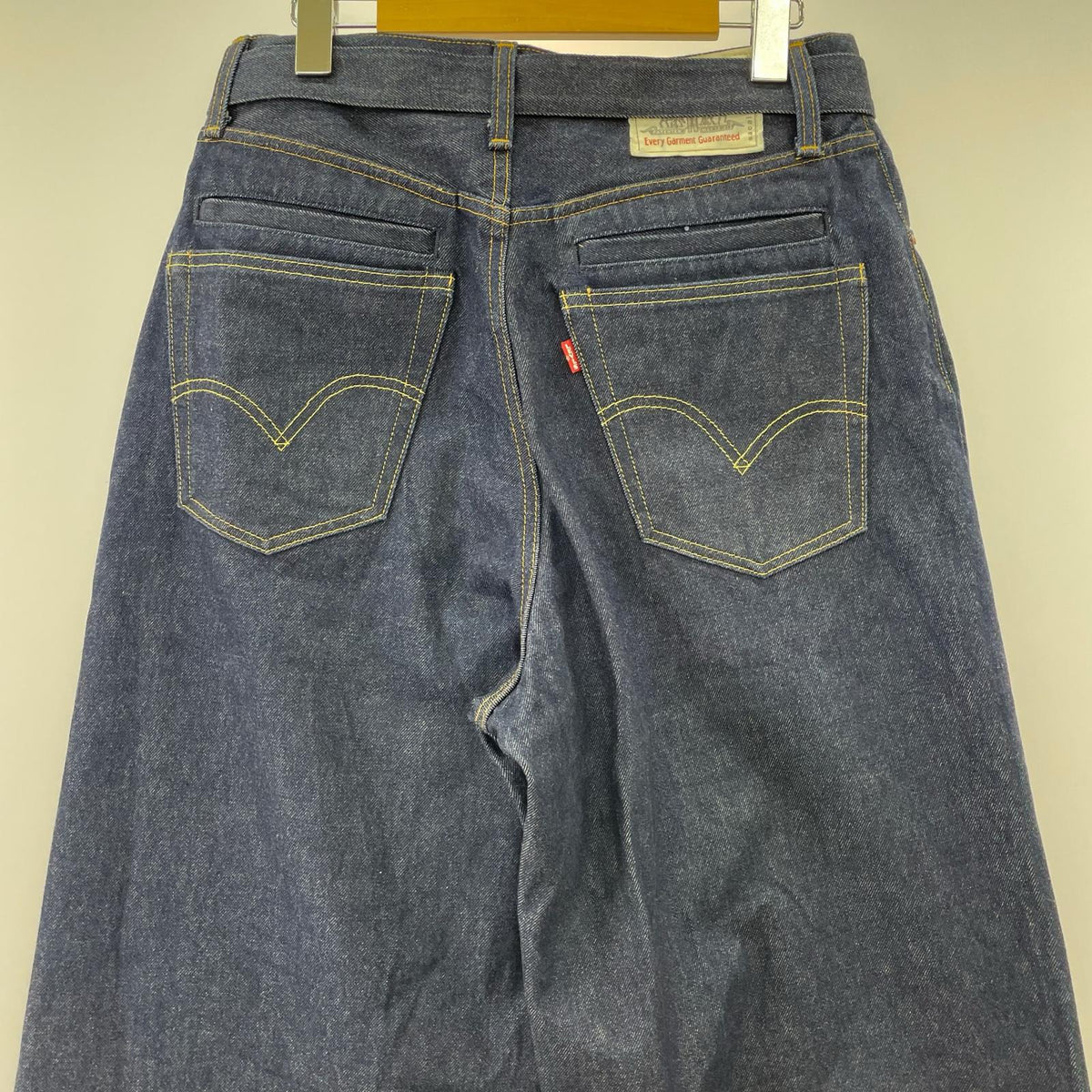 デニムパンツ ×sacai 25SS ワイド バギーデニム ベルト付 ネイビー