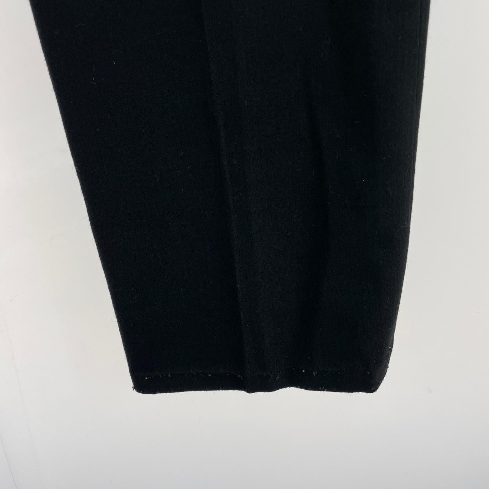 パンツ 40s~ 針シンチ ウールパンツ (W38) 黒 ブラック