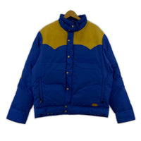 ダウンジャケット Rocky Mountain FeatherBed×Nigel Cabourn ダウンショートシェル RMFC-56 青 (42) 42 ブルー