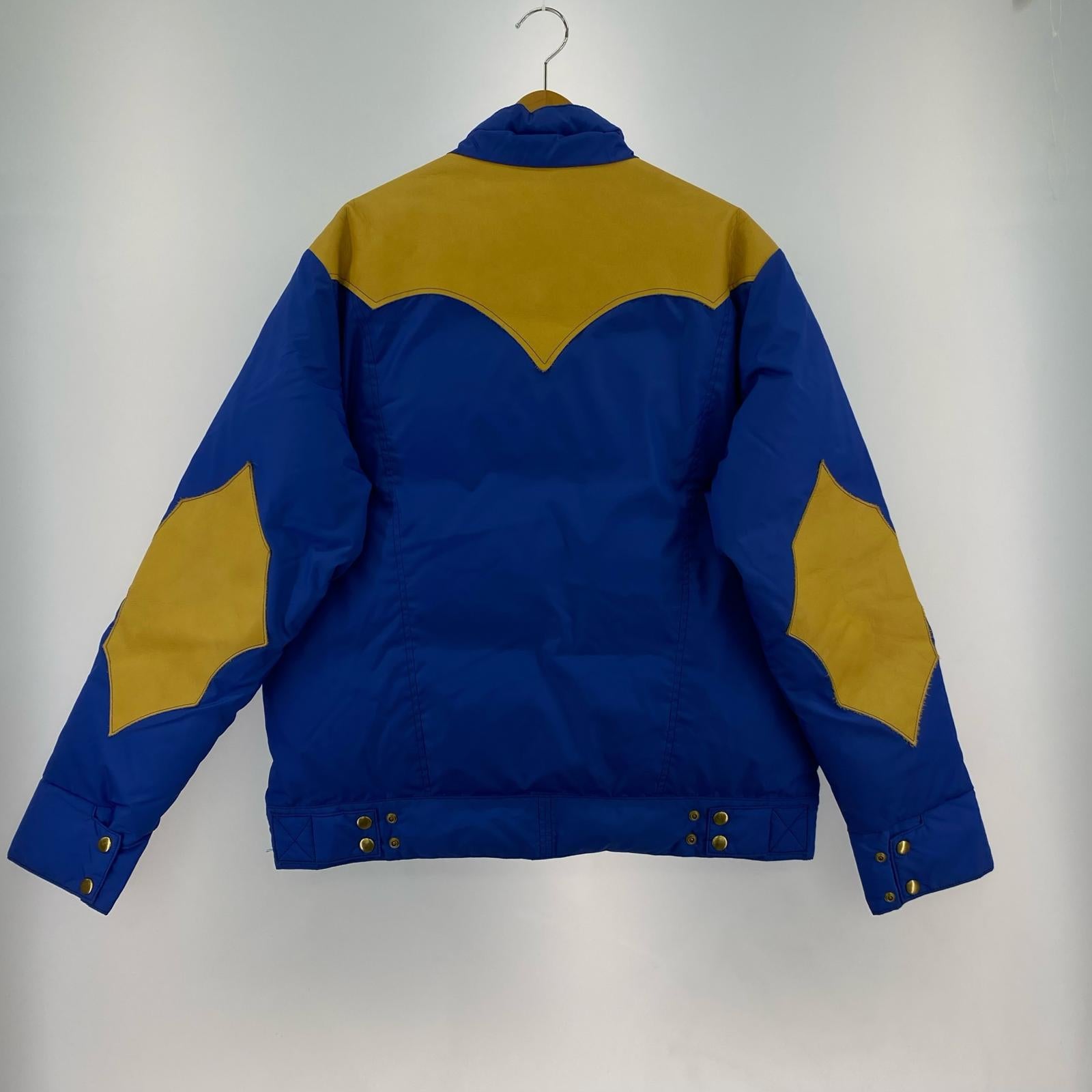 ダウンジャケット Rocky Mountain FeatherBed×Nigel Cabourn ダウンショートシェル RMFC-56 青 (42) 42 ブルー