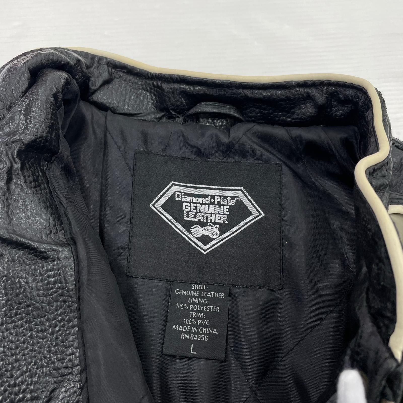 レザージャケット Diamond Plate Racing Jacket BLK L L ブラック