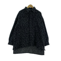 長袖シャツ DESTIN フリース レオパード 黒灰