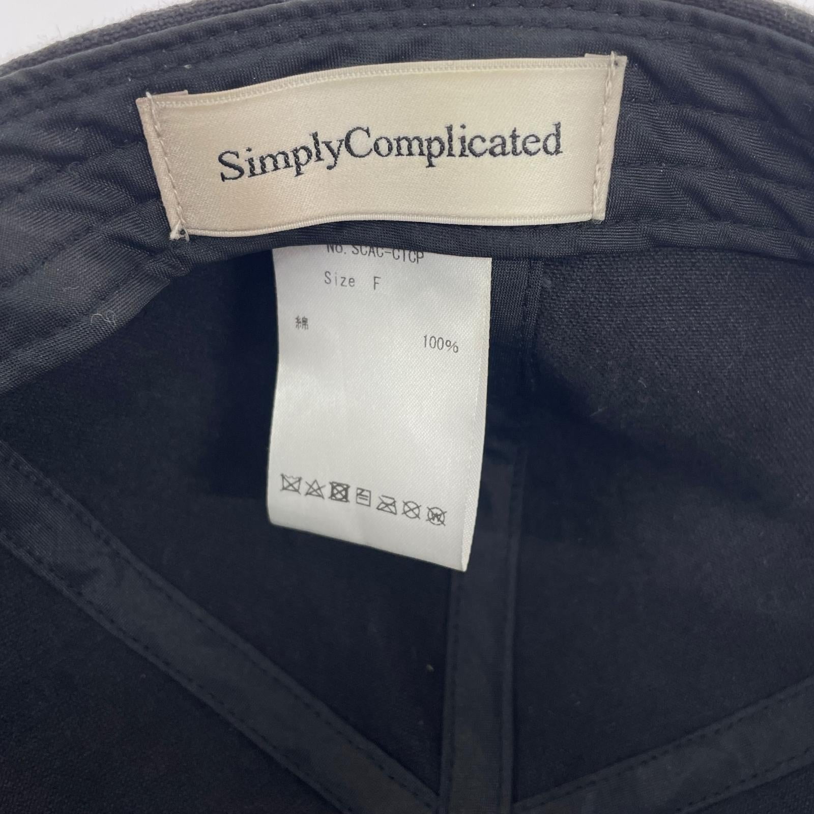 キャップ SimplyComplicated CUTOFF 6 PANEL CAP ブラック