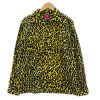 長袖シャツ レオパード 黄 L イエロー