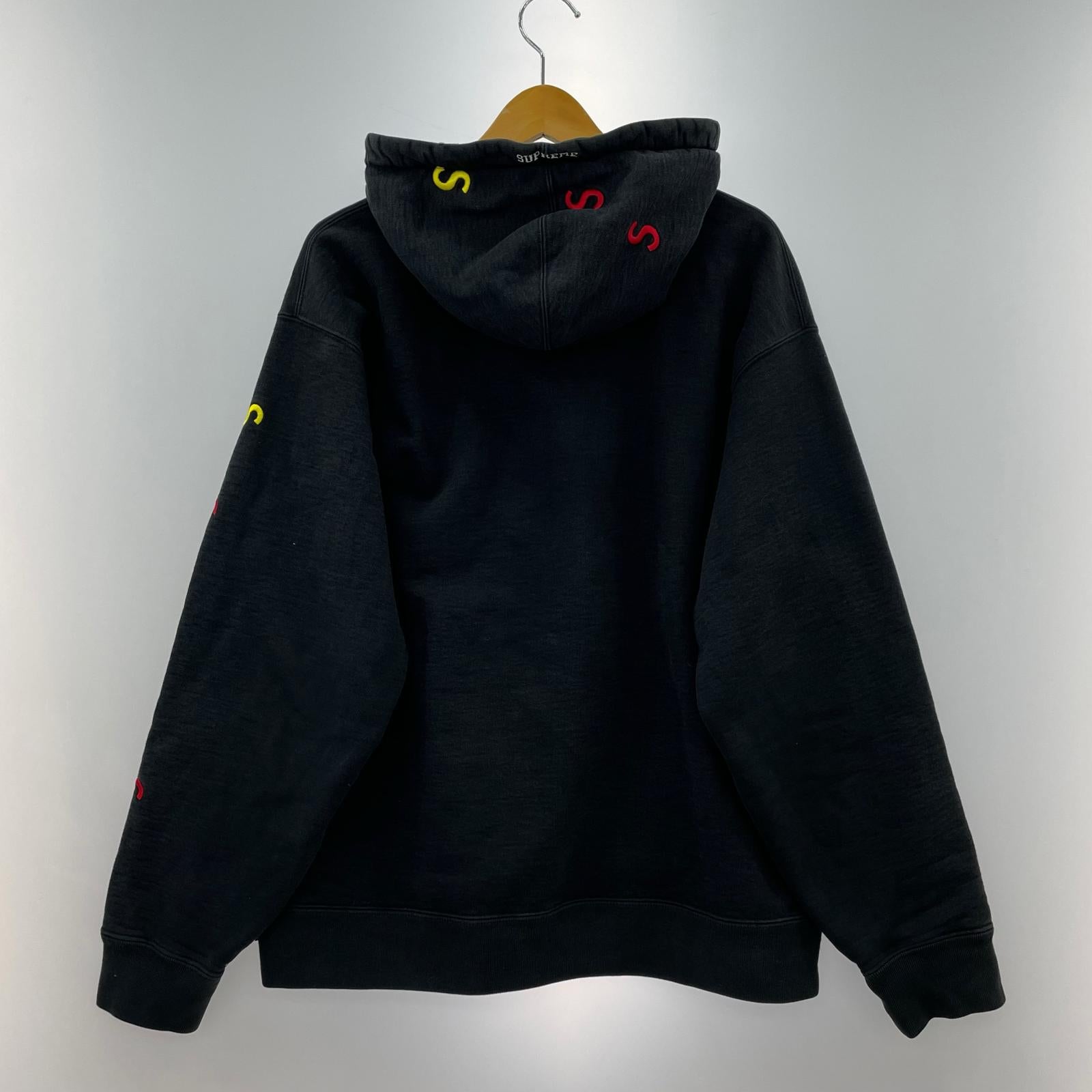 パーカー Embroidered S Hooded Sweatshirt (M) M ブラック