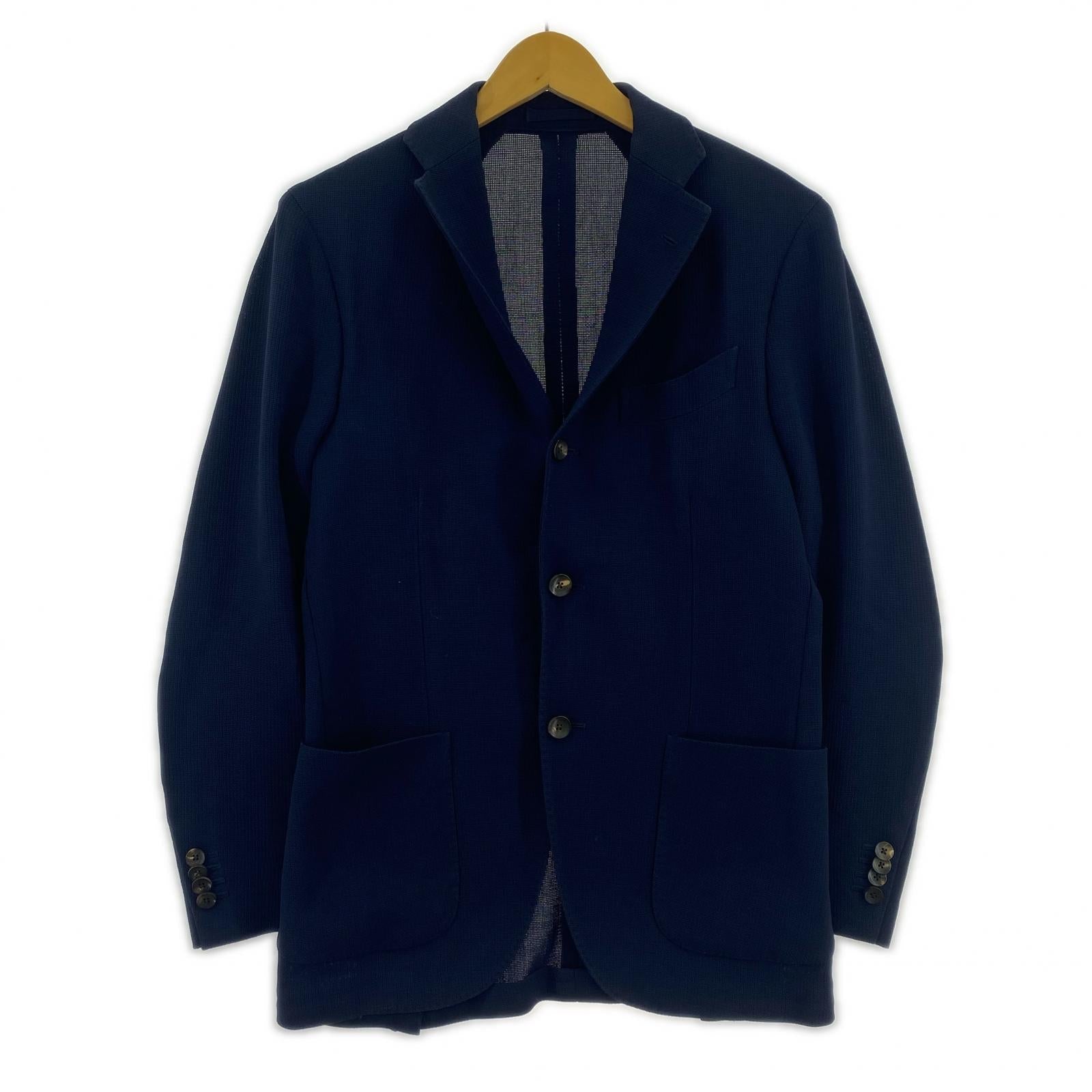 テーラードジャケット LARDINI サマーウール 3Bテーラードジャケット 44 紺 44 ネイビー