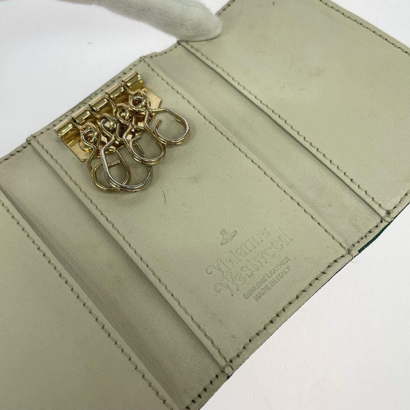 その他アクセサリー Vivienne Westwood サフィアーノレザー4連キーケース 緑 グリーン