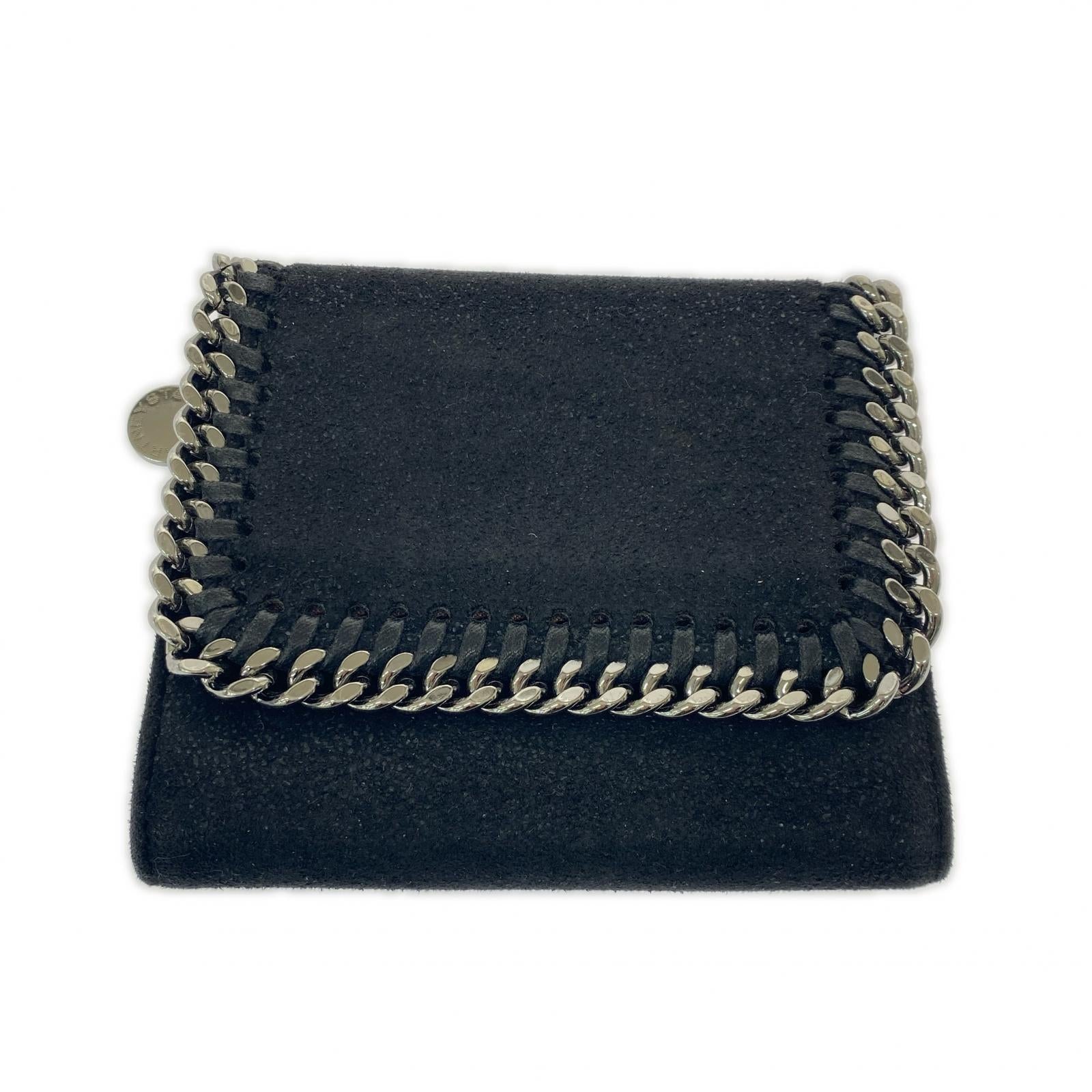 コンパクトウォレット STELLA McCARTNEY ファラベラ スモールフラップウォレット 黒 ブラック