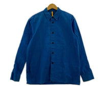 長袖シャツ MAN-TLE WaxCoating BLU S S ブルー
