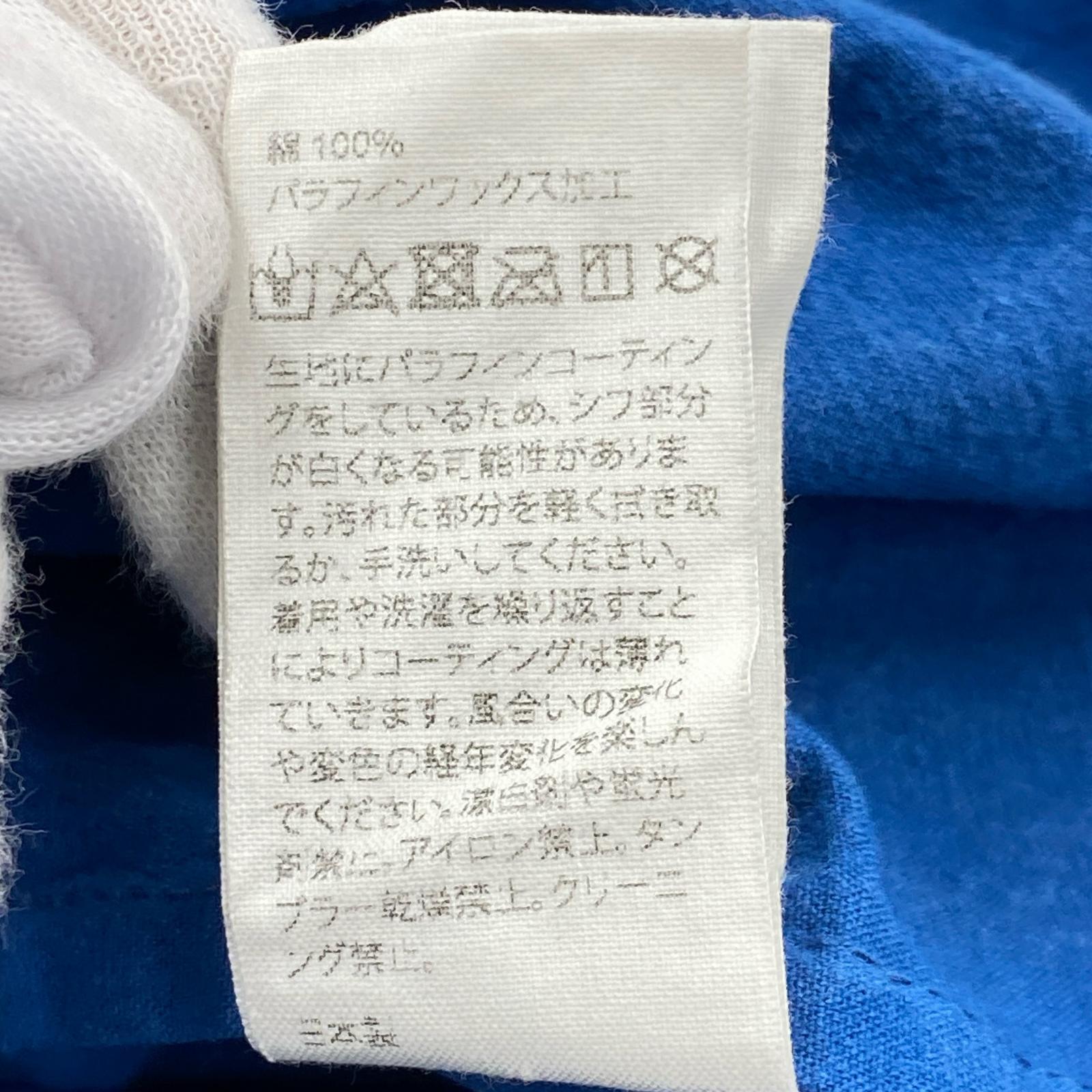 長袖シャツ MAN-TLE WaxCoating BLU S S ブルー