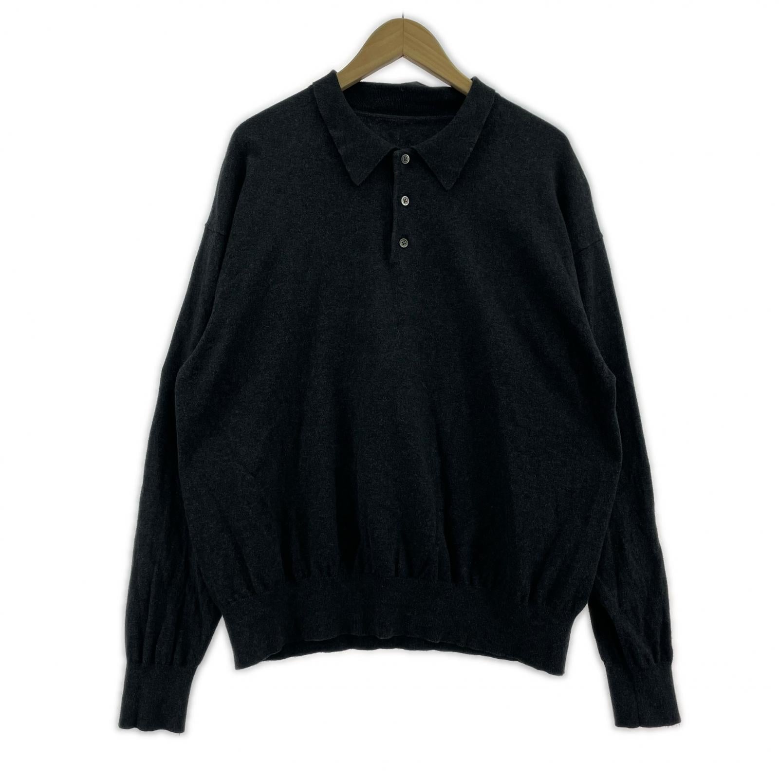 ポロシャツ ニットポロシャツ GRY 2 ブラック