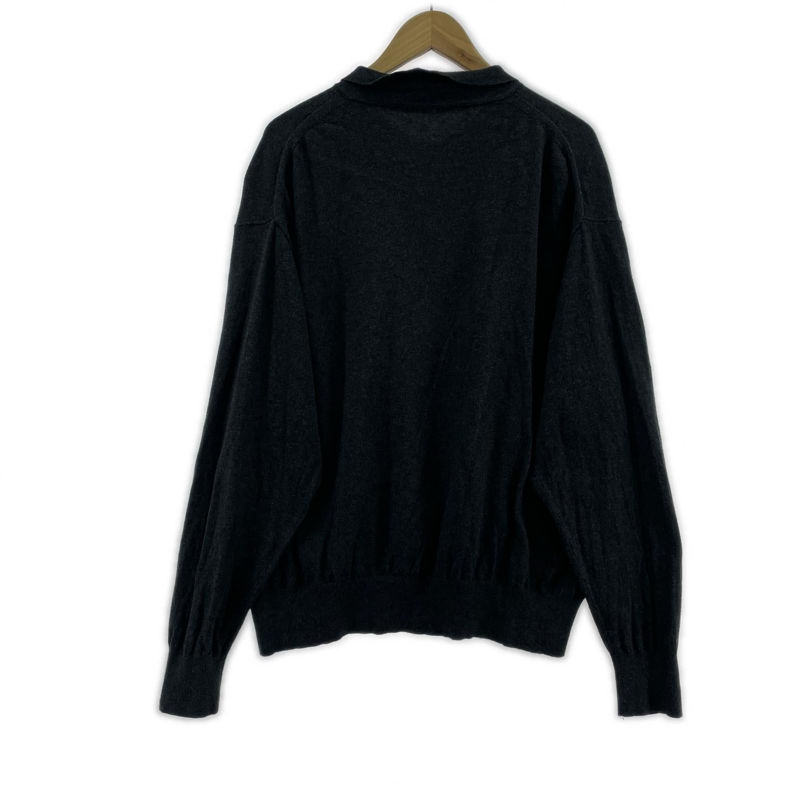 ポロシャツ ニットポロシャツ GRY 2 ブラック