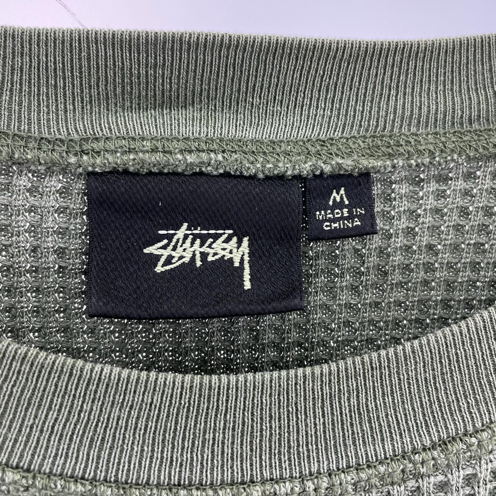 長袖Tシャツ STUSSY BASIC THERMAL サーマルカットソー M オリーブ M
