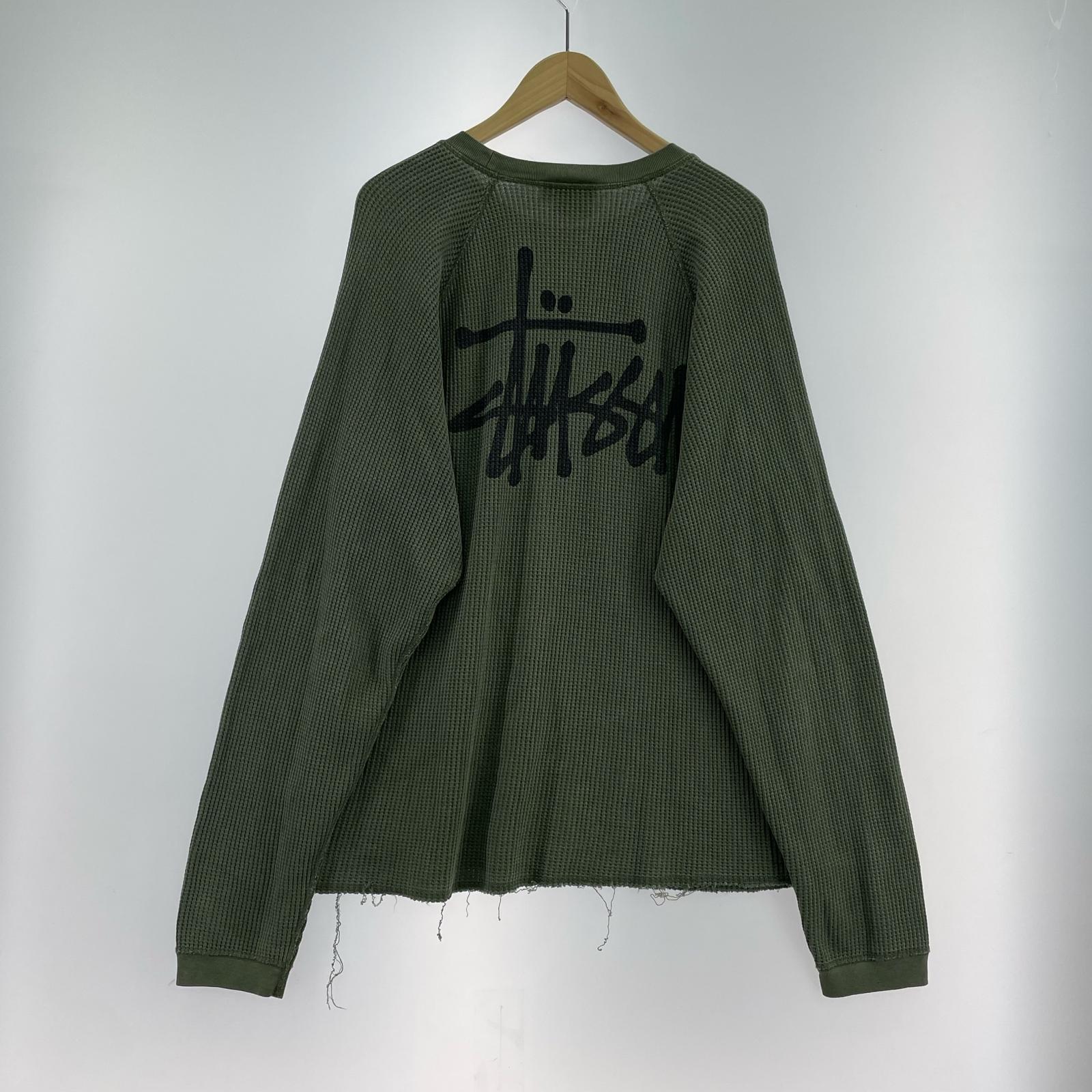 長袖Tシャツ STUSSY BASIC THERMAL サーマルカットソー M オリーブ M