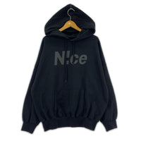 パーカー NICE 黒 パーカー ラージサイズ M ブラック