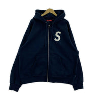 パーカー 24FW S Logo Zip Up Hooded Sweatshirt XL ネイビー