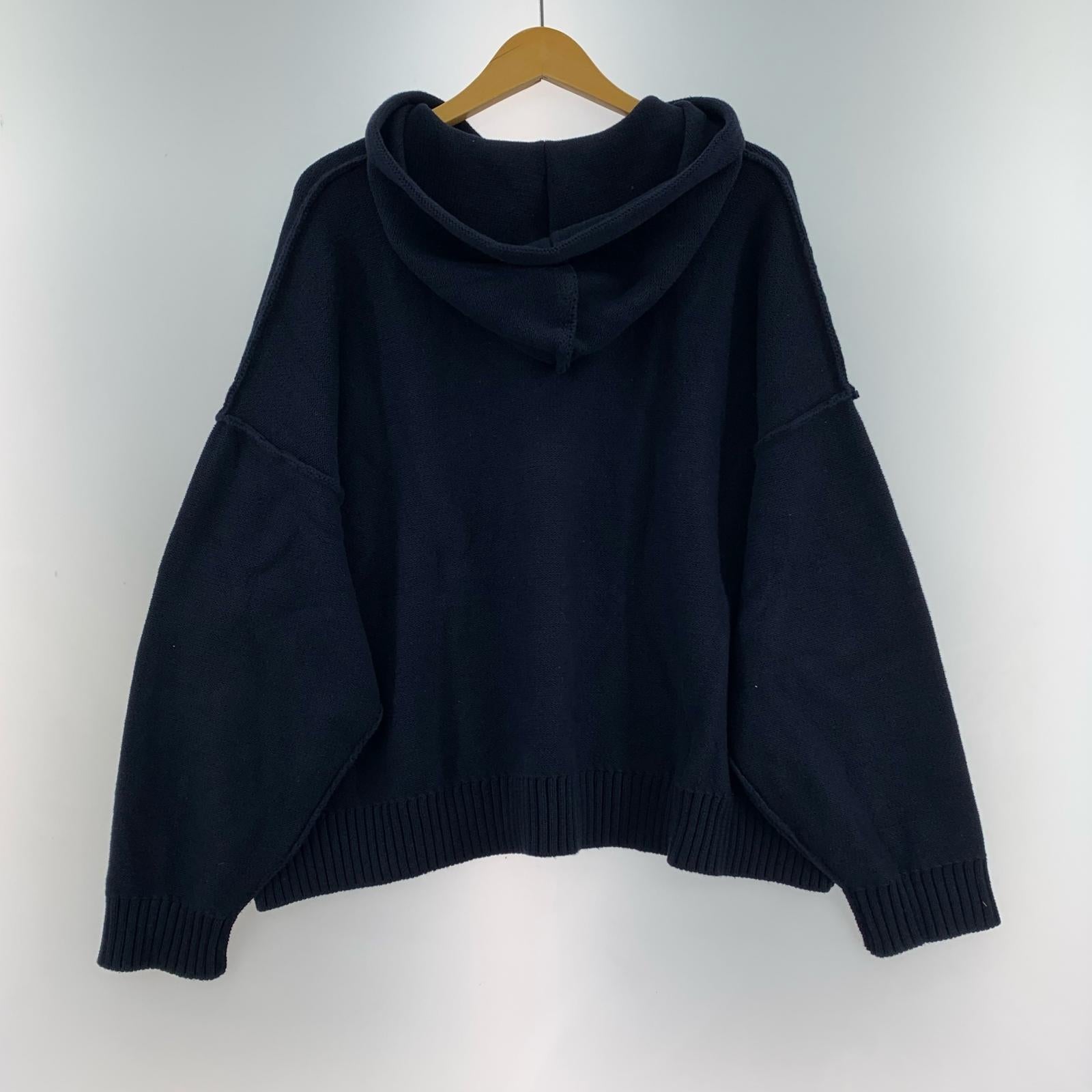パーカー ZOZOVILLA別注 23AW America Knit Hoodie フリー ネイビー
