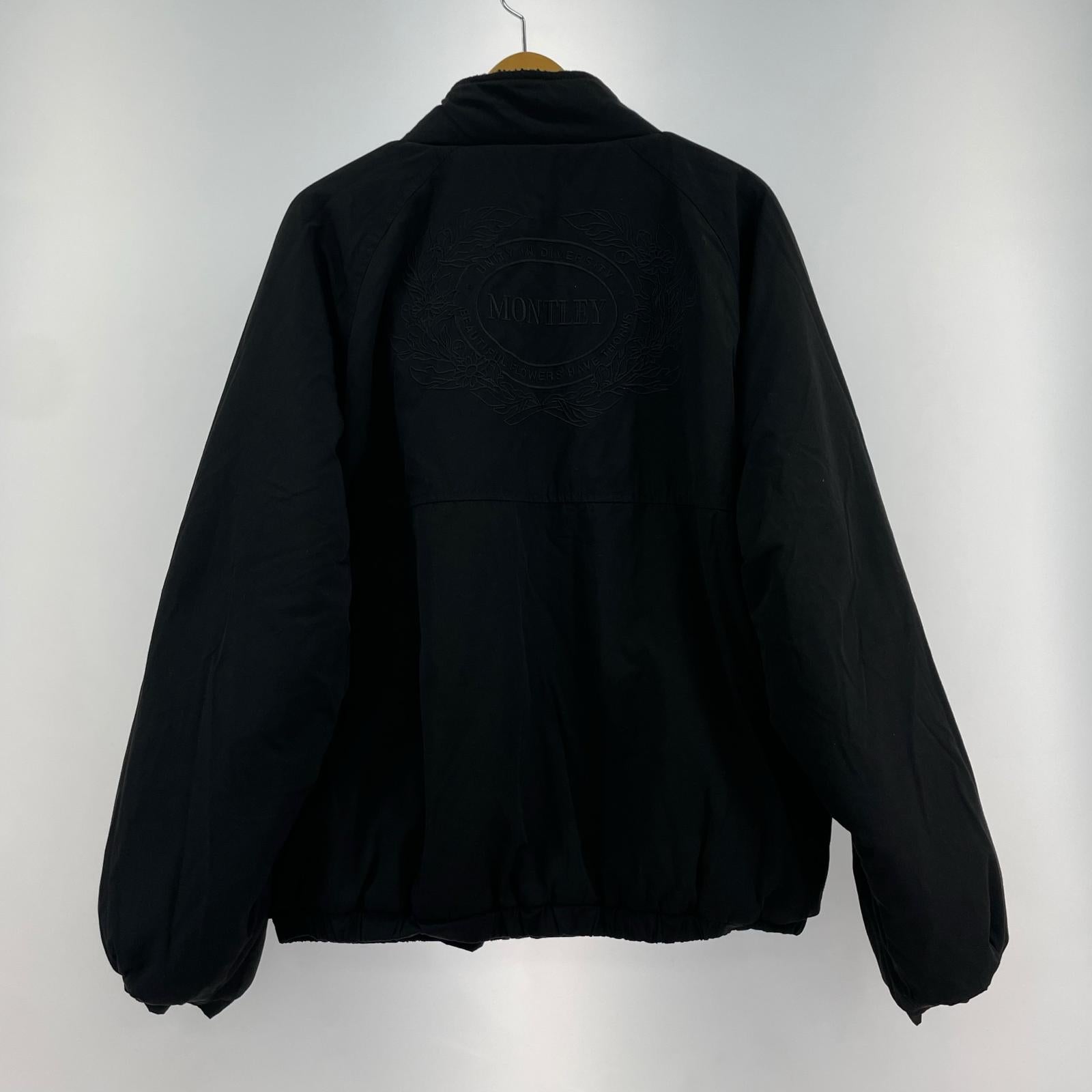 ジャケット Montley リバーシブル 花柄 フリース 黒 23M-FJK-04