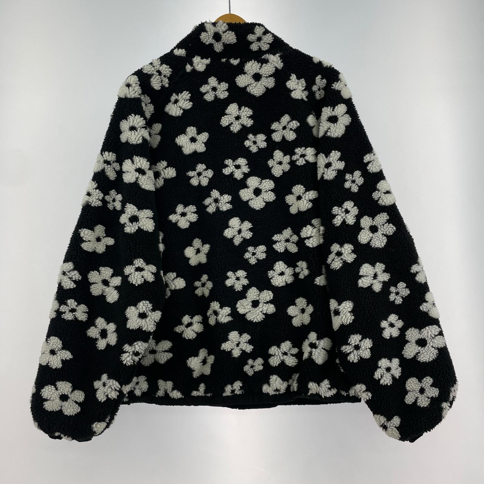 ジャケット Montley リバーシブル 花柄 フリース 黒 23M-FJK-04