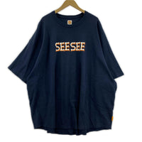 半袖Tシャツ SEE SEE オーバーサイズ ロゴTee XXL ネイビー ネイビー