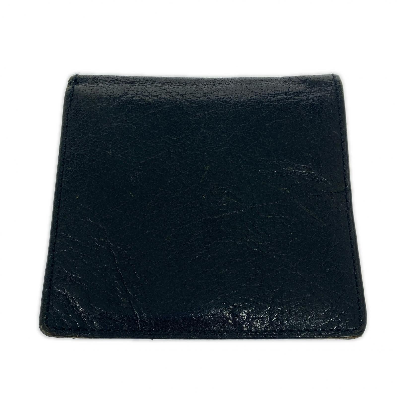 コンパクトウォレット COMME des GARCONS 二つ折り財布 黒 ブラック