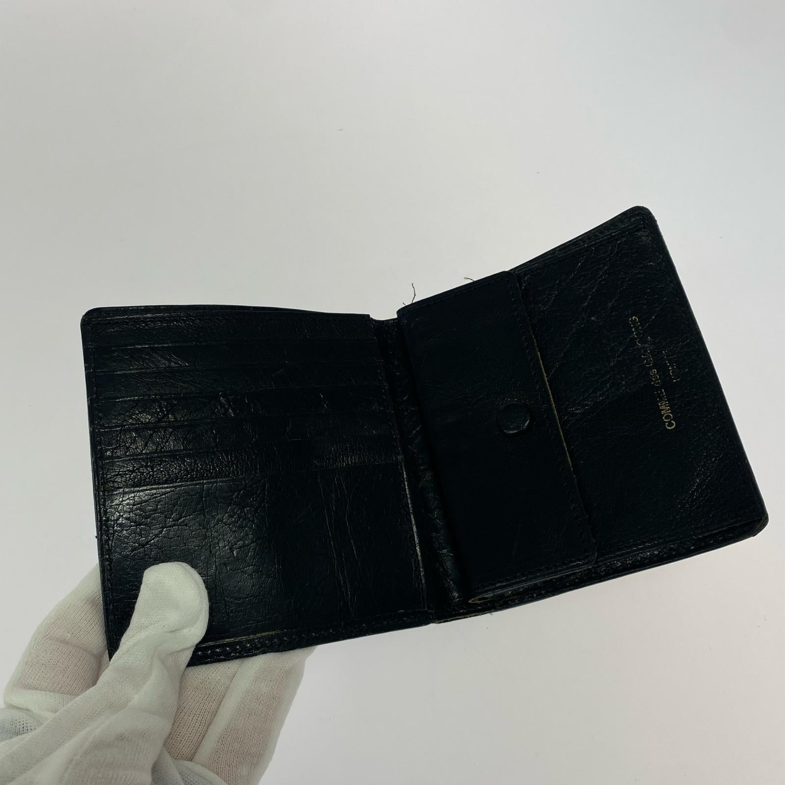 コンパクトウォレット COMME des GARCONS 二つ折り財布 黒 ブラック