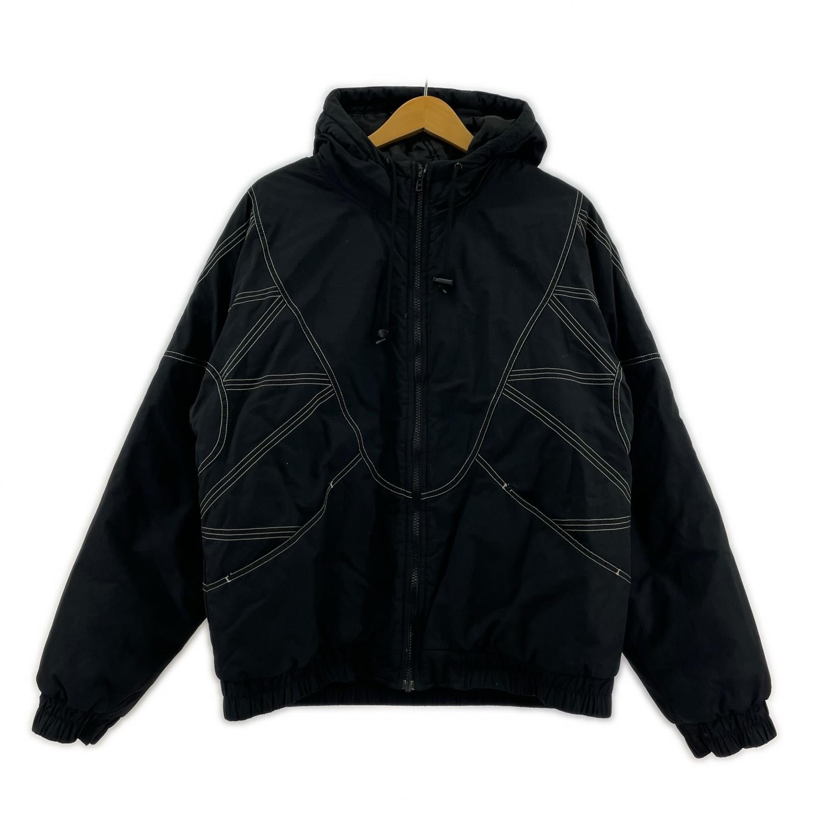 ジャケット zigzag stitch puffy jacket M M ブラック