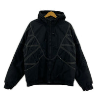 ジャケット zigzag stitch puffy jacket M M ブラック