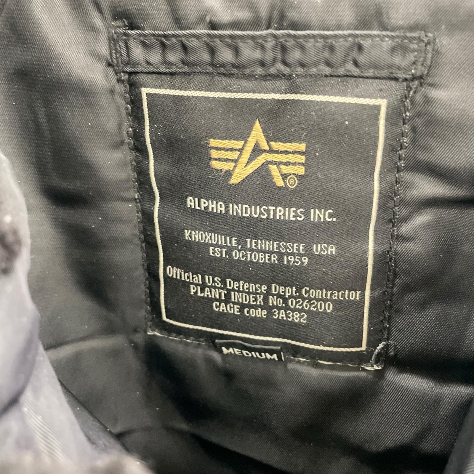 ジャケット N-3B/ALPHA INDUSTRIES/M M ブラック