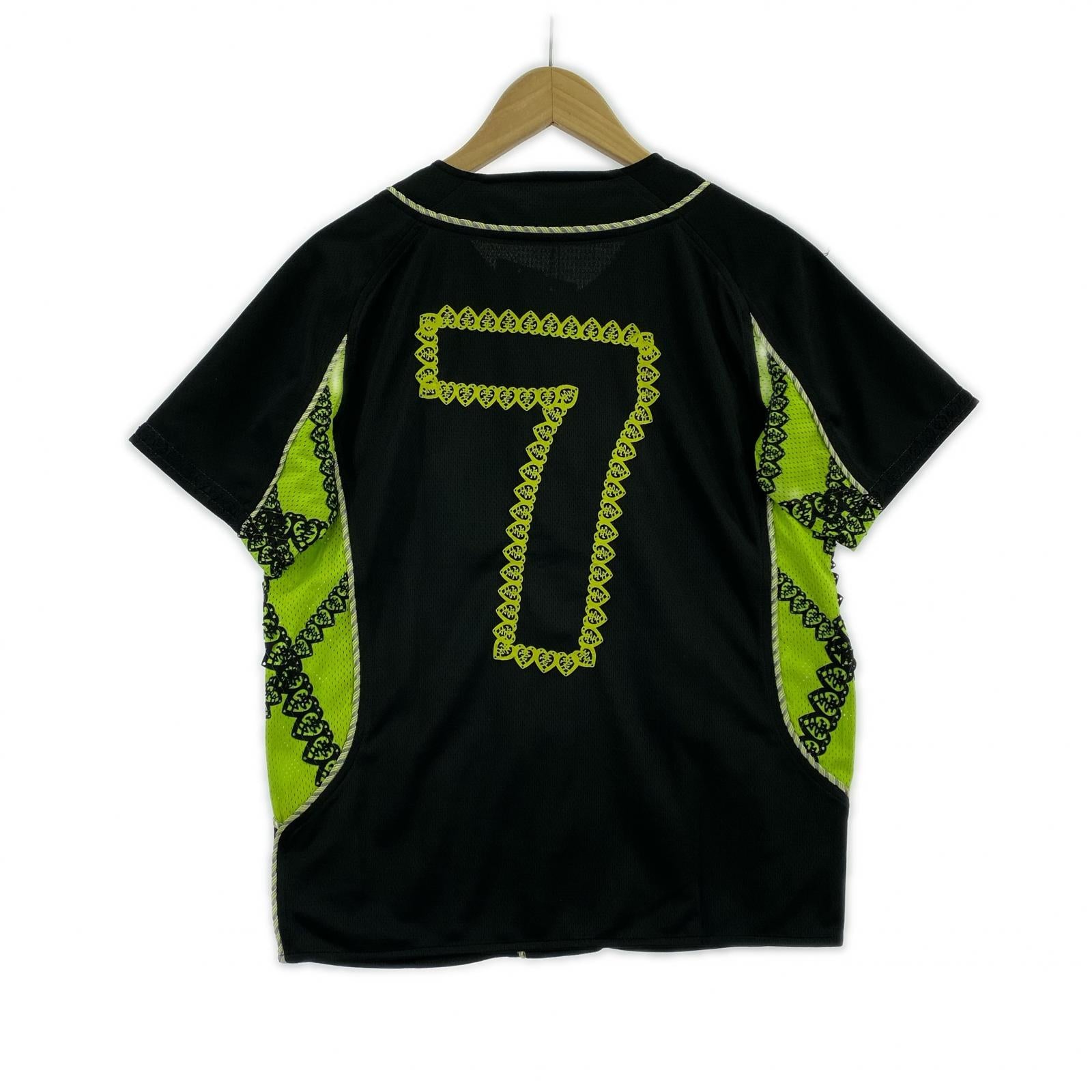 半袖シャツ YUEQI QI SS25 BASEBALL JERSEY S ブラック