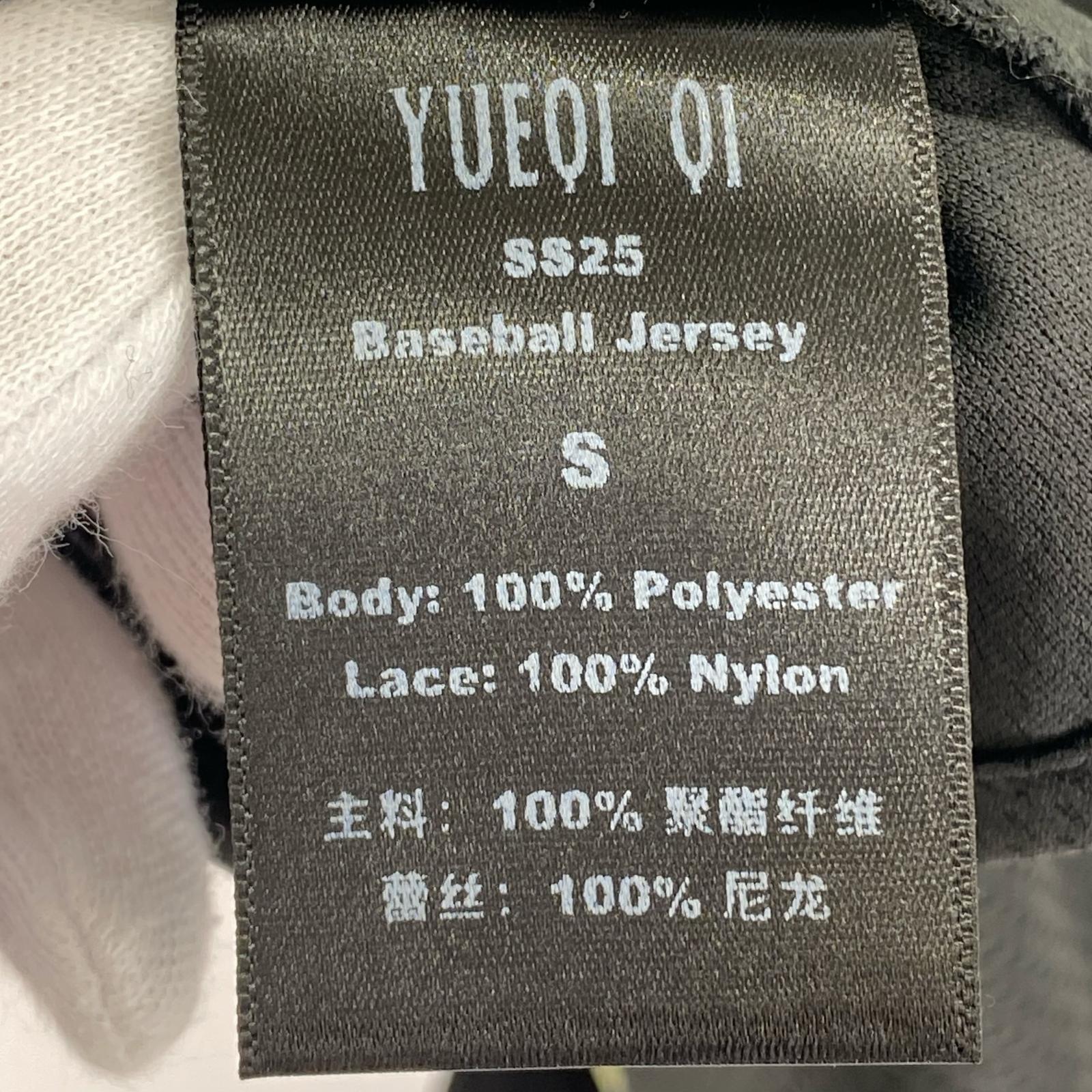 半袖シャツ YUEQI QI SS25 BASEBALL JERSEY S ブラック