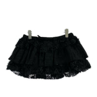ミニスカート GLOWNY Girlfriend lace Ruffle Mini M ブラック