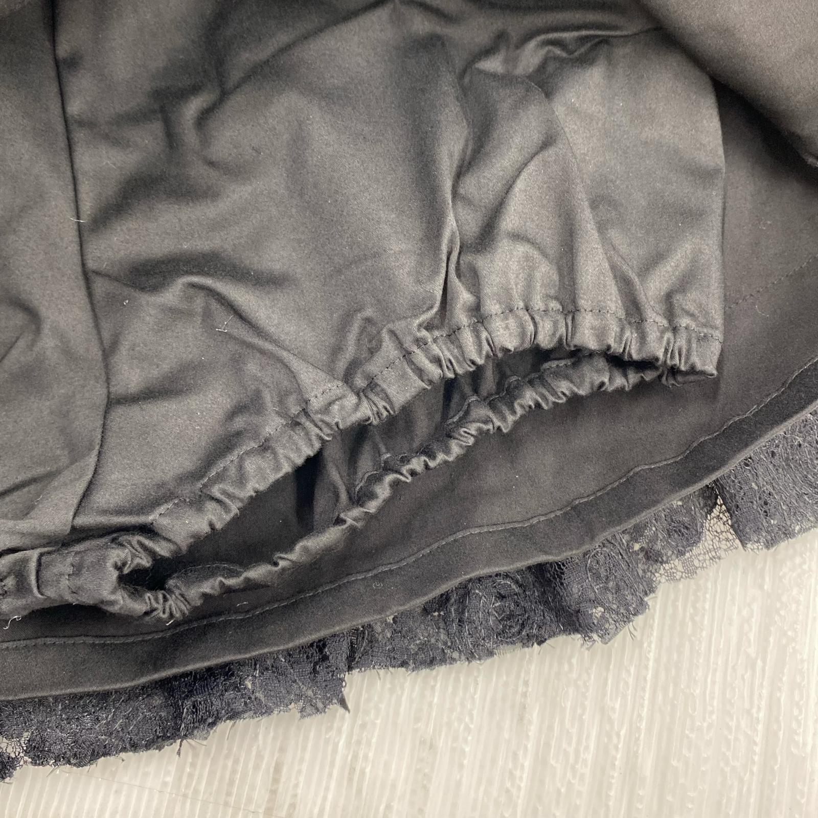 ミニスカート GLOWNY Girlfriend lace Ruffle Mini M ブラック