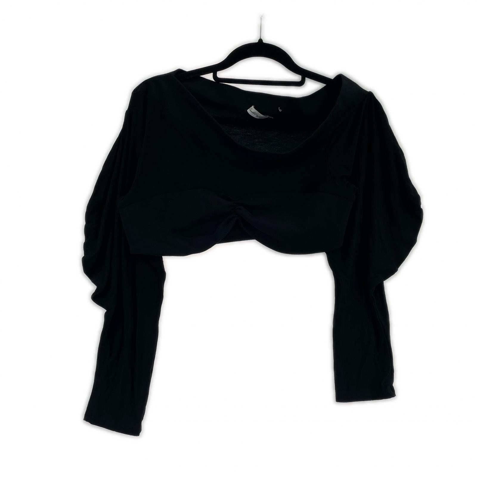 長袖Tシャツ Lucila Safdie Harlow Crop Top Jersey S ブラック