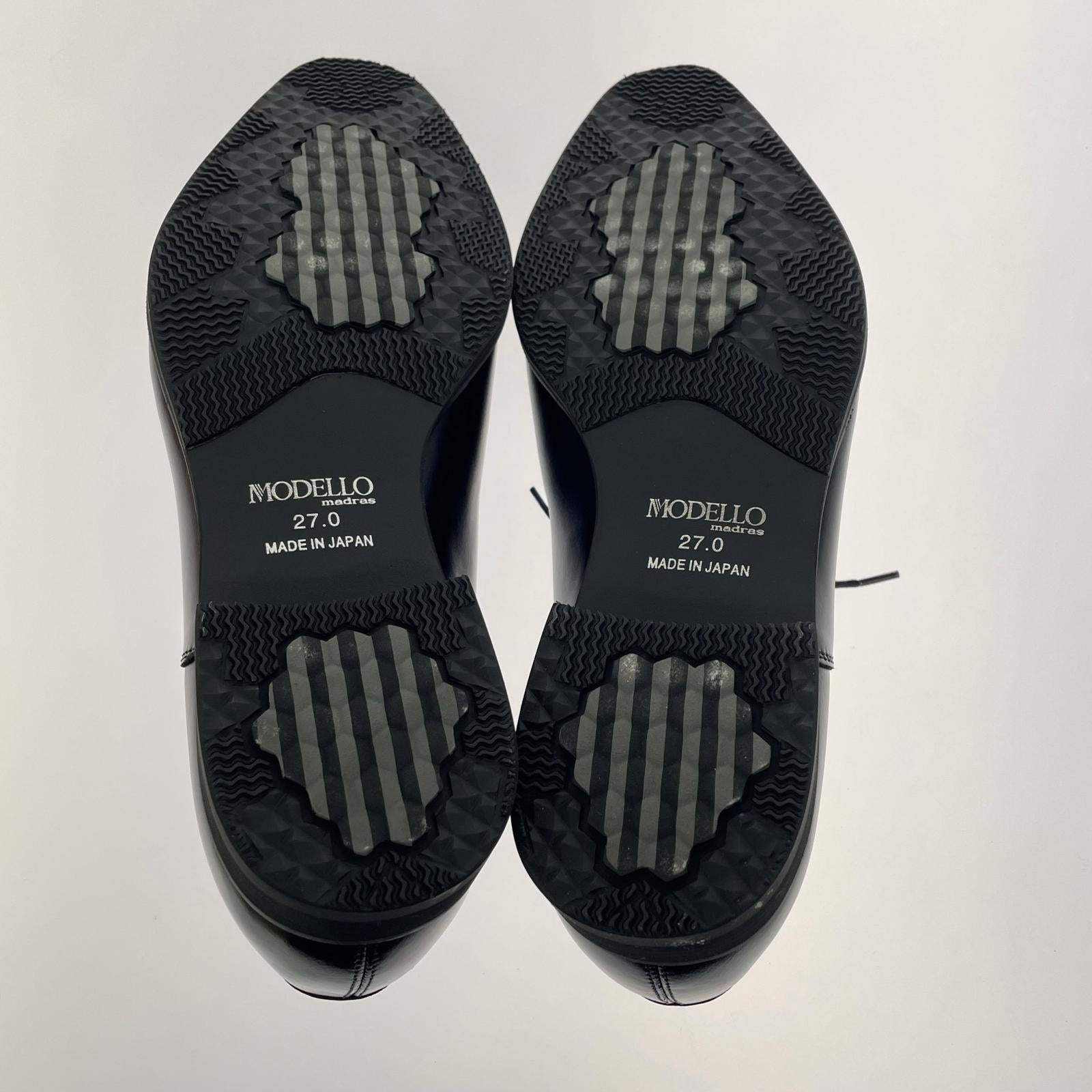 シューズ MADRAS MODELLO ビジネスストレートチップ GORE-TEX 黒 (27.0) 27cm (US9 UK8 1/2 EU44) ブラック