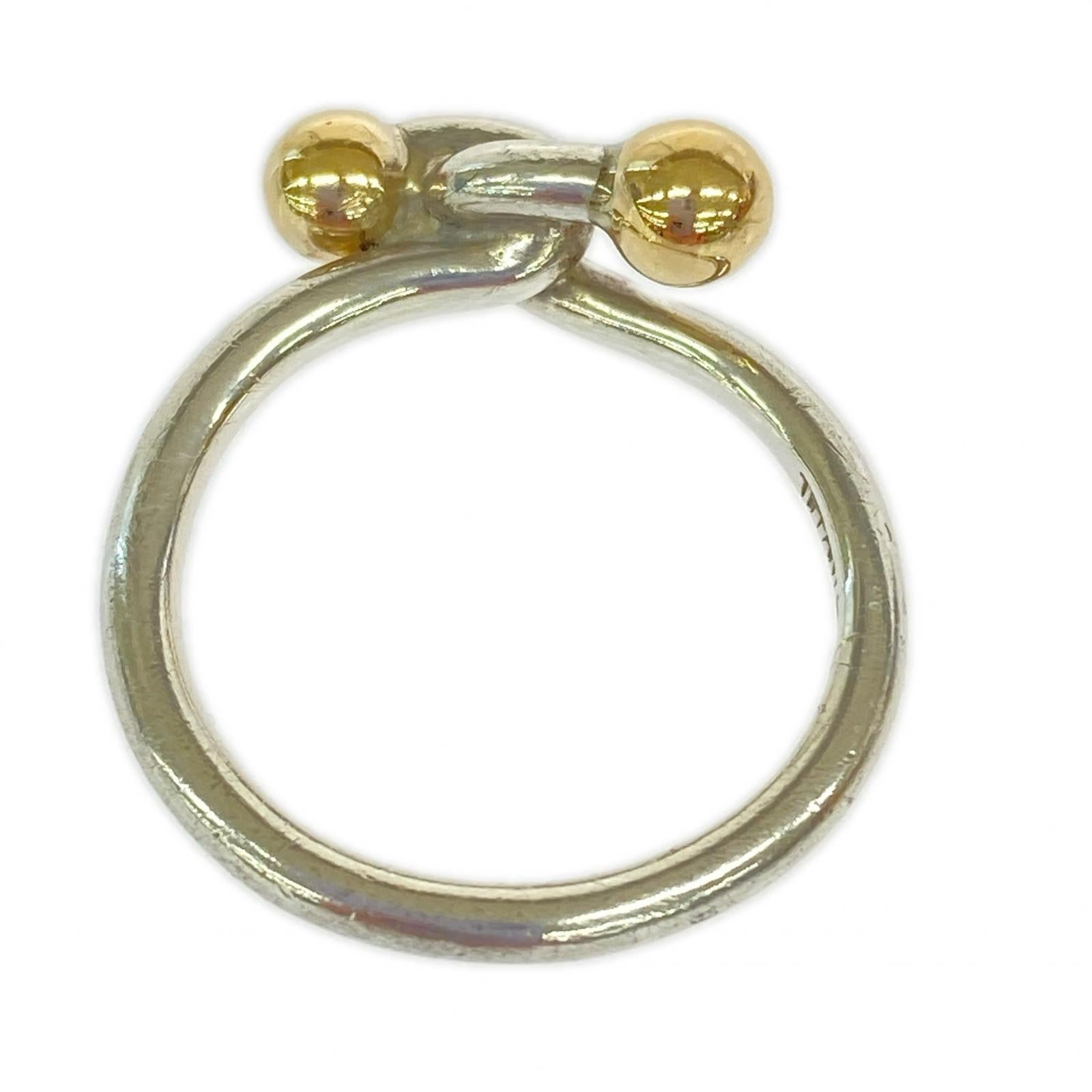 Tiffany&Co.ラブノット フックリング 750/925 10号