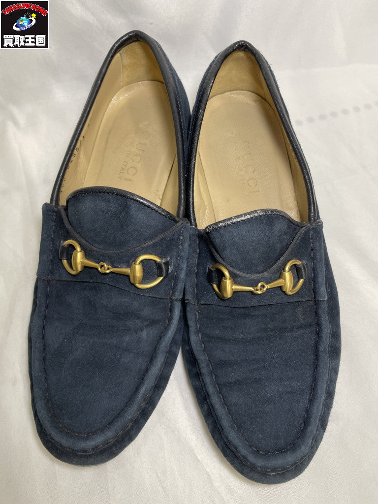 GUCCI ホースビットスエードシューズ 100 0255 24.5cm