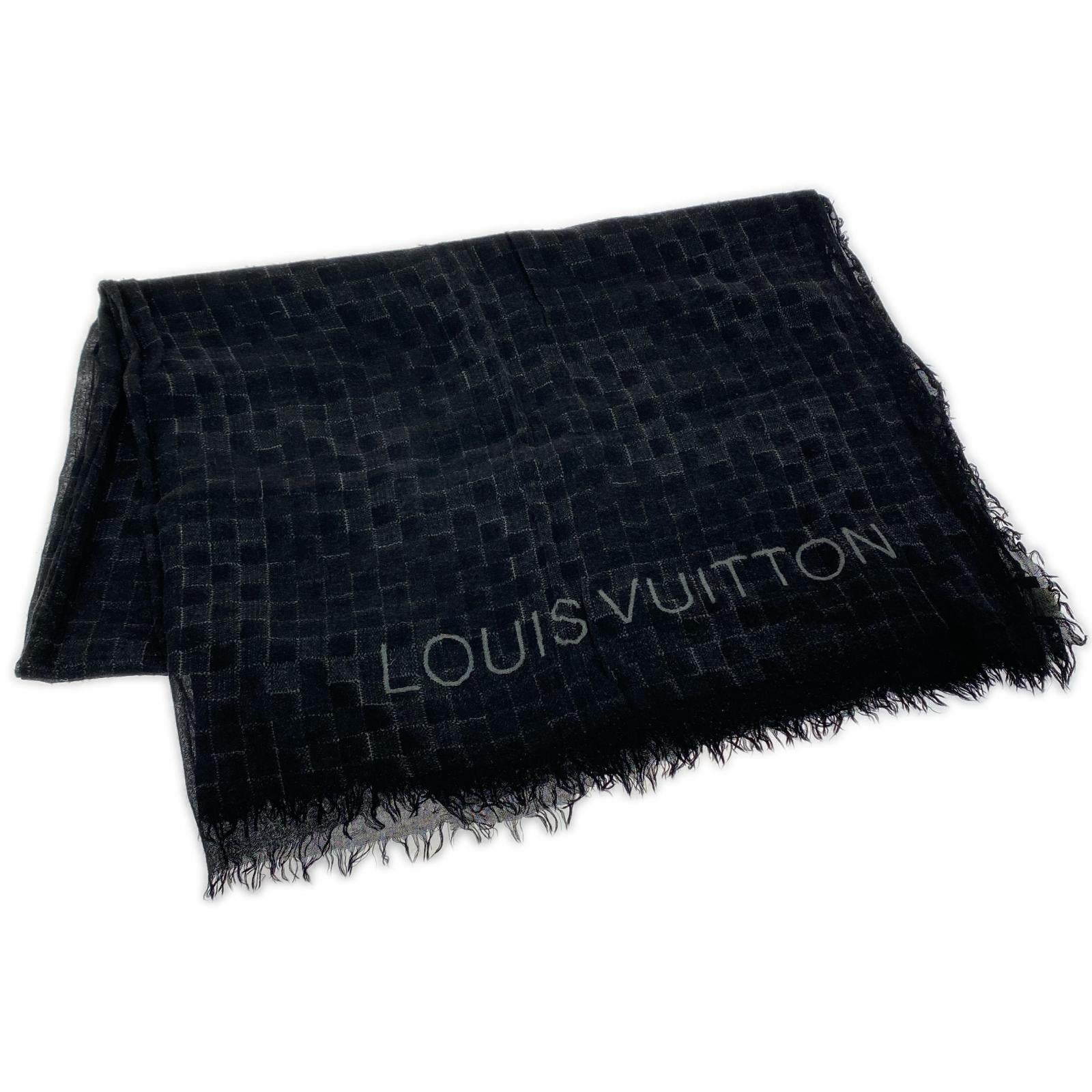 LV ダミエ カシミヤシルク 大判ストール 401910